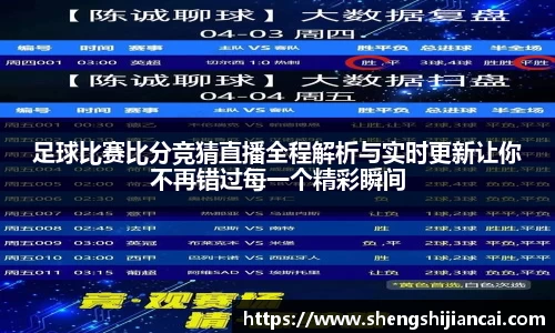 足球比赛比分竞猜直播全程解析与实时更新让你不再错过每一个精彩瞬间
